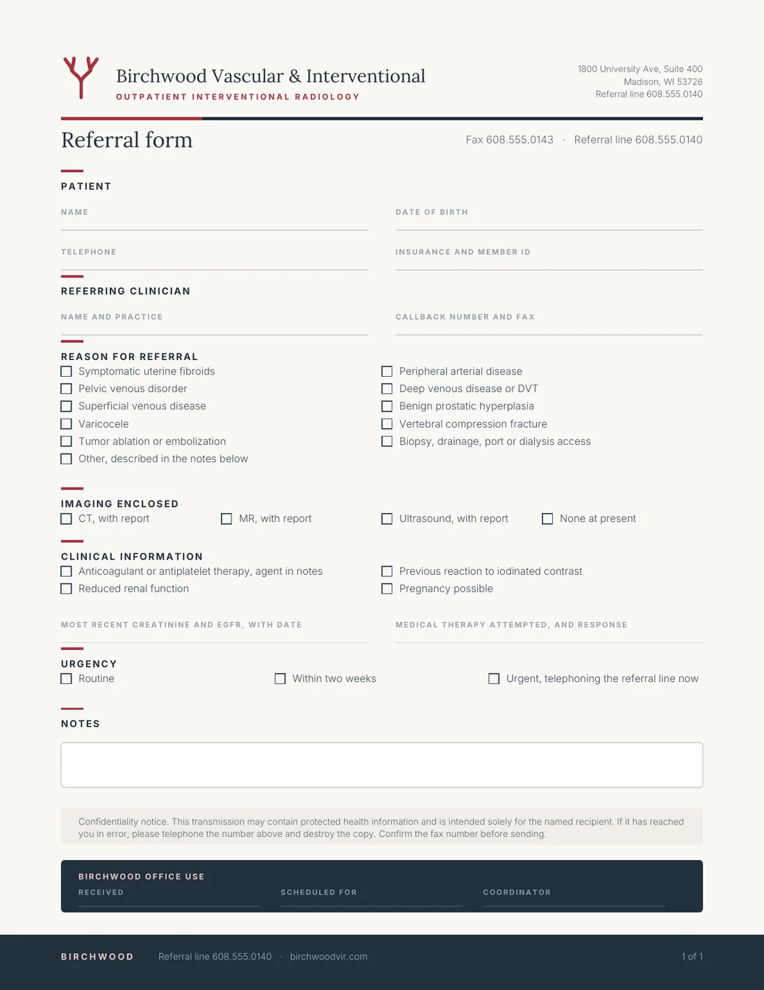 Referral form